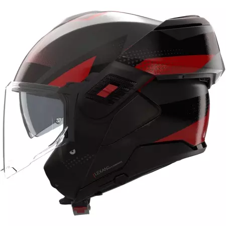 Casque Nolan N120-1 Ciclone Gris Noir Rouge