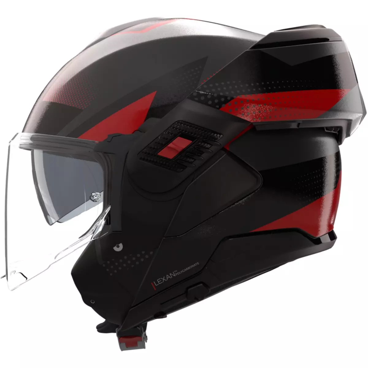 Casque Nolan N120-1 Ciclone Gris Noir Rouge