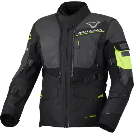 Blouson Macna Flexodus Night Eye Noir Jaune - Blouson Moto MACNA