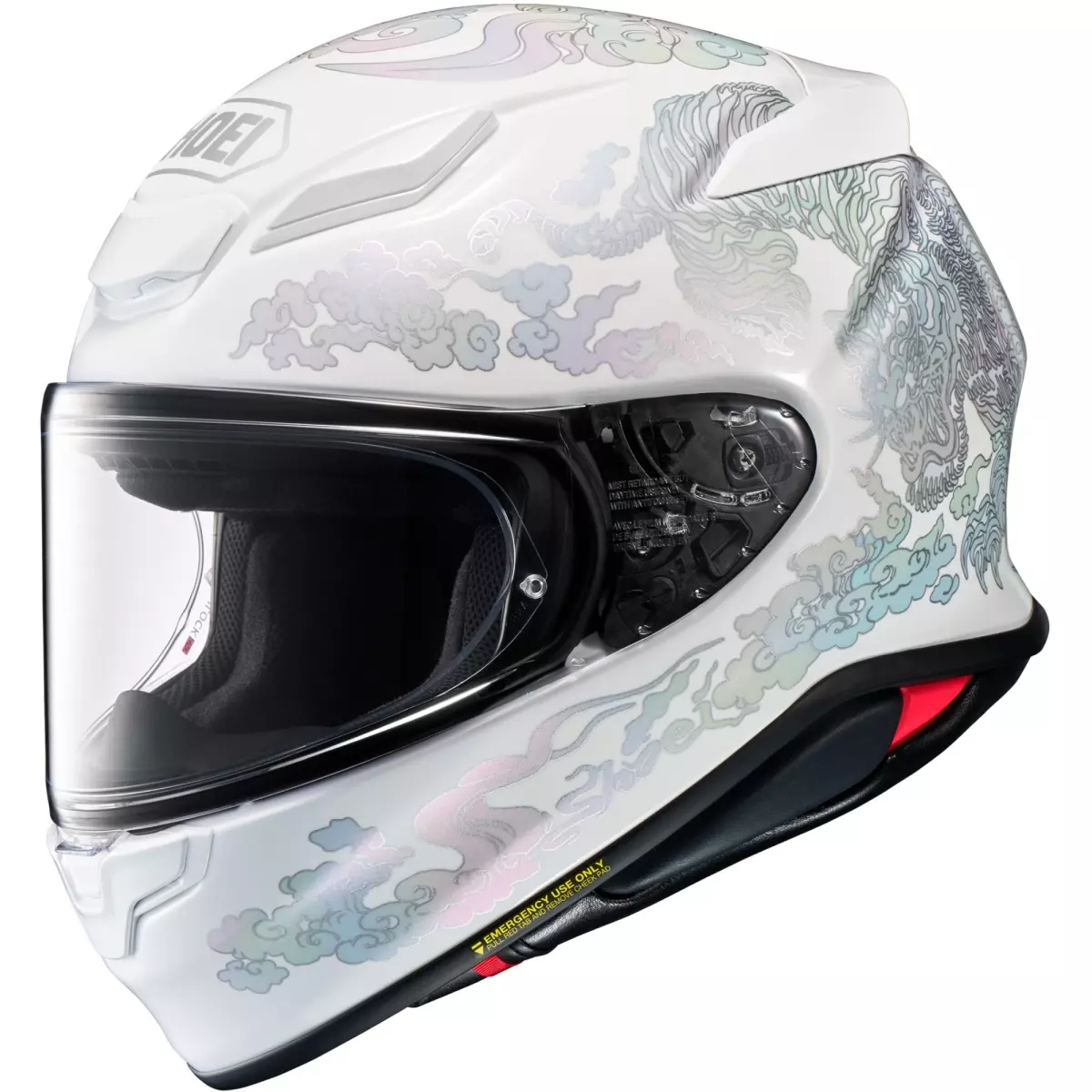 Casque Shoei NXR2 Fearless TC6 Blanc