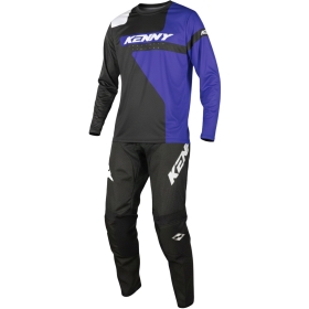 Pack Tenue Cross Maillot + Pantalon Kenny Raptor Bleu Noir