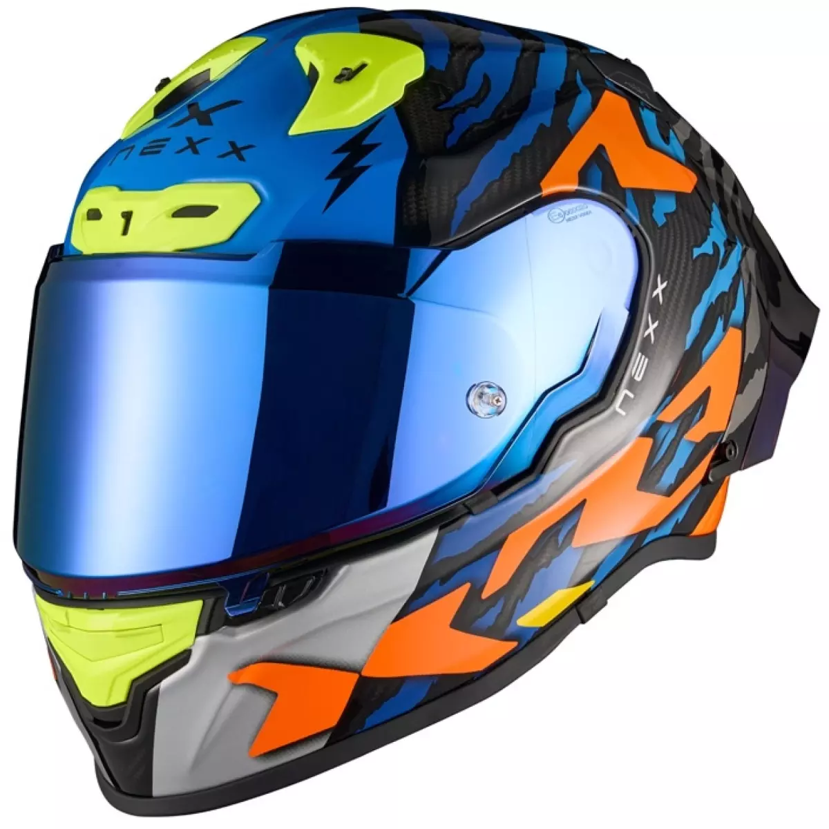Casque Nexx X.R3R Ziger Orange Bleu