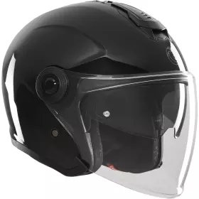 Casque Jet Kokpit K-303 Solid Noir Brillant