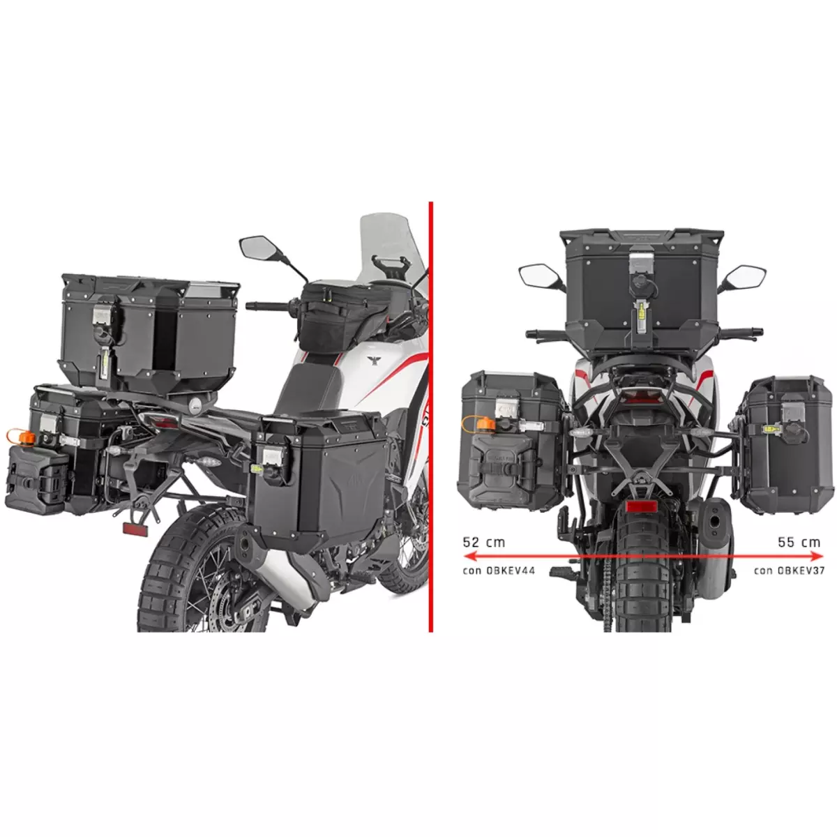 Support Valises Givi Monokey Cam-Side Moto Morini X-Cape 700 - PLO9352CAM