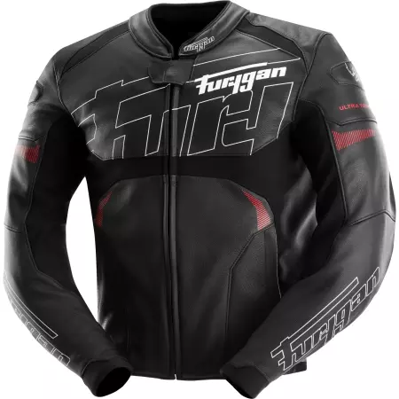 Blouson Furygan Helix Noir Blanc Rouge