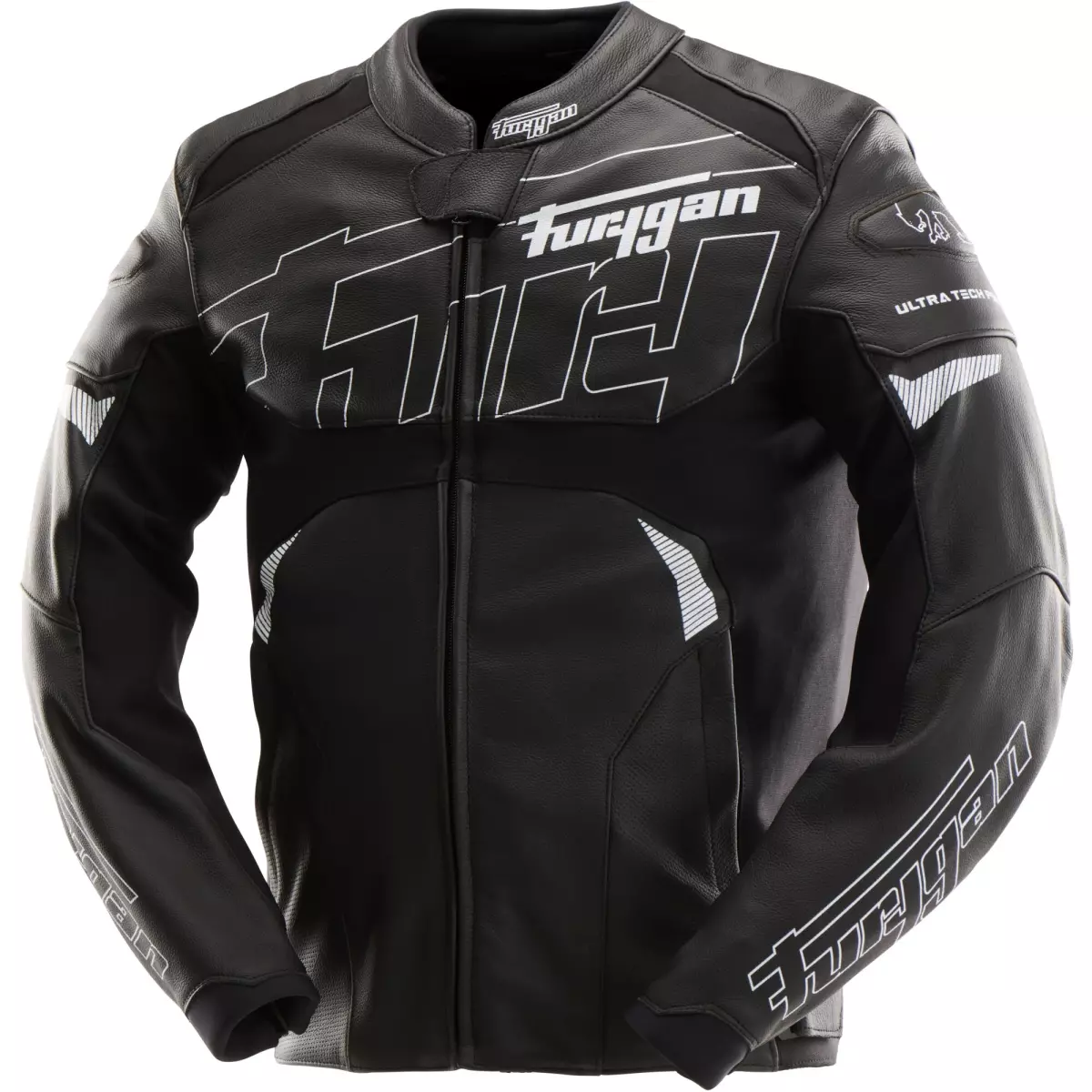 Blouson Furygan Helix Noir Blanc