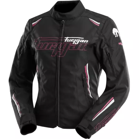 Blouson Femme Furygan Agata Noir Blanc Rose