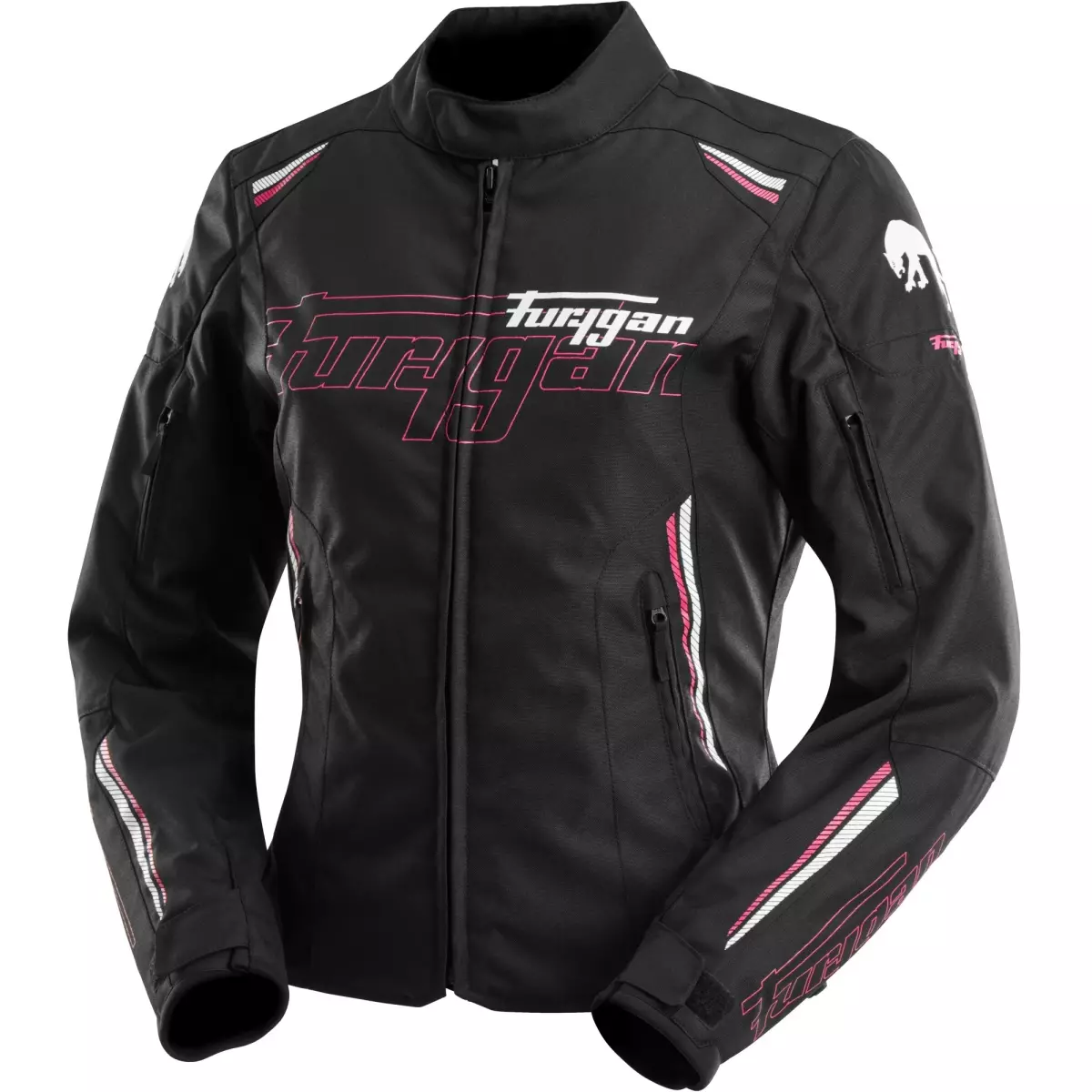 Blouson Femme Furygan Agata Noir Blanc Rose