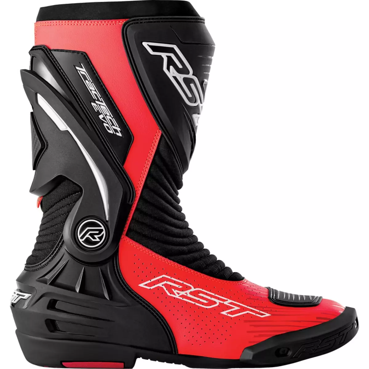 Bottes RST Tractech Evo D3O Noir Rouge Fluo