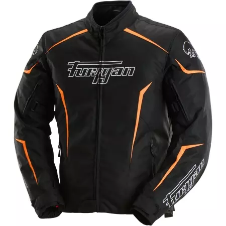 Blouson Furygan Yori Noir Blanc Orange