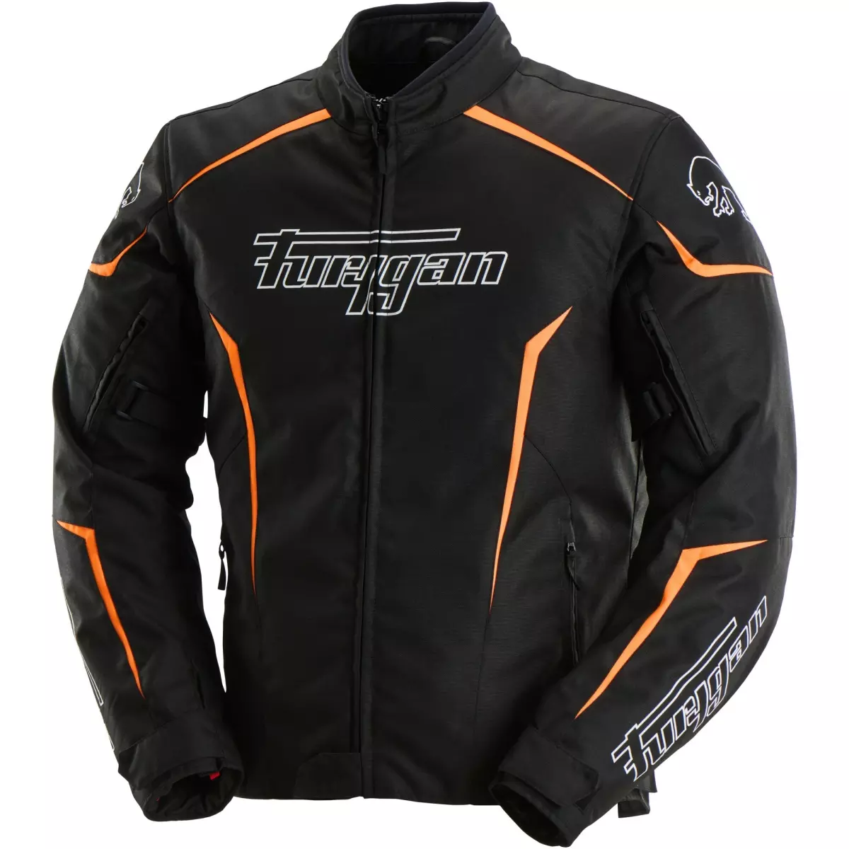 Blouson Furygan Yori Noir Blanc Orange