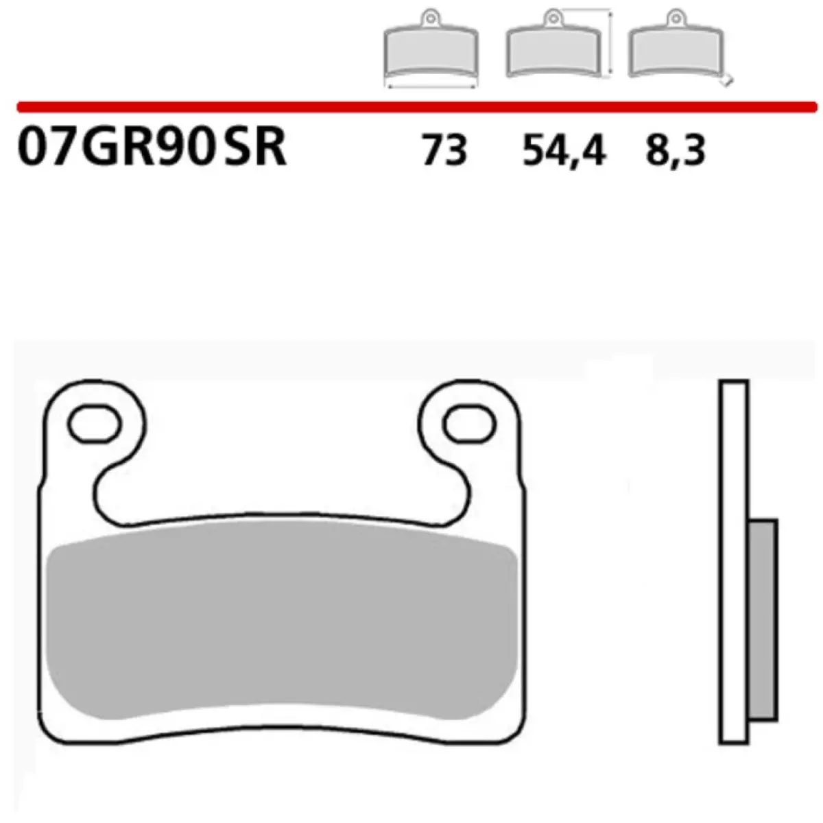 Plaquettes De Frein Brembo Métal Fritté - 07Gr90Sr