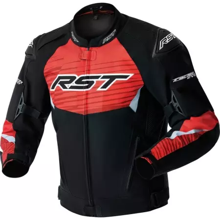 Blouson RST Tractech Evo D3O Noir Rouge Fluo
