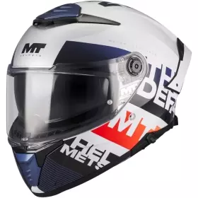Casque MT Helmets Thunder 4 SV Waves A17 Blanc Bleu