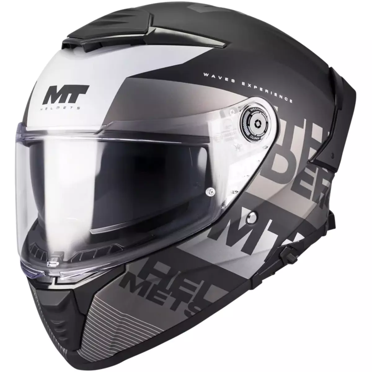 Casque MT Helmets Thunder 4 SV Waves B2 Noir Gris