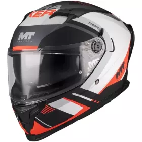 Casque MT Helmets Braker SV Inception B5 Gris Noir Rouge