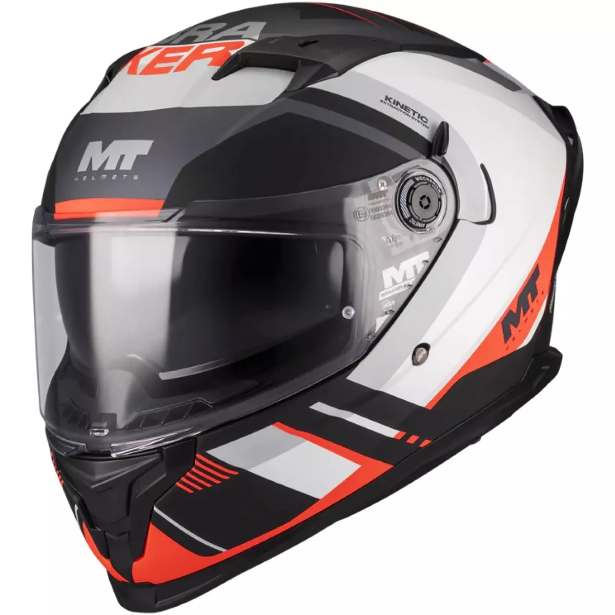 Casque MT Helmets Braker SV Inception B5 Gris Noir Rouge