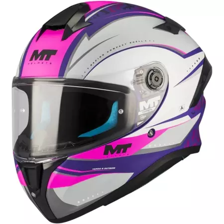 Casque MT Helmets Targo S Outside C8 Violet Blanc Rose