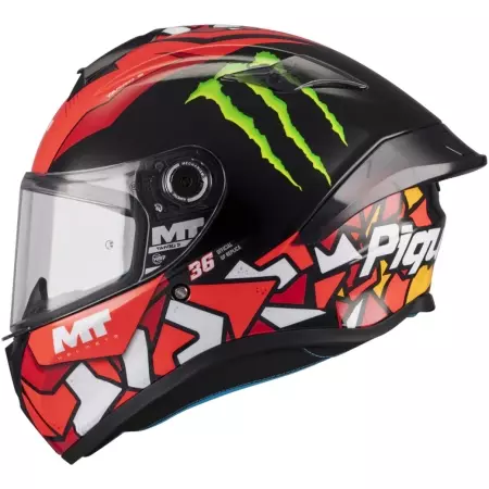 Casque MT Helmets Targo S Piqueras B5 Rouge Noir