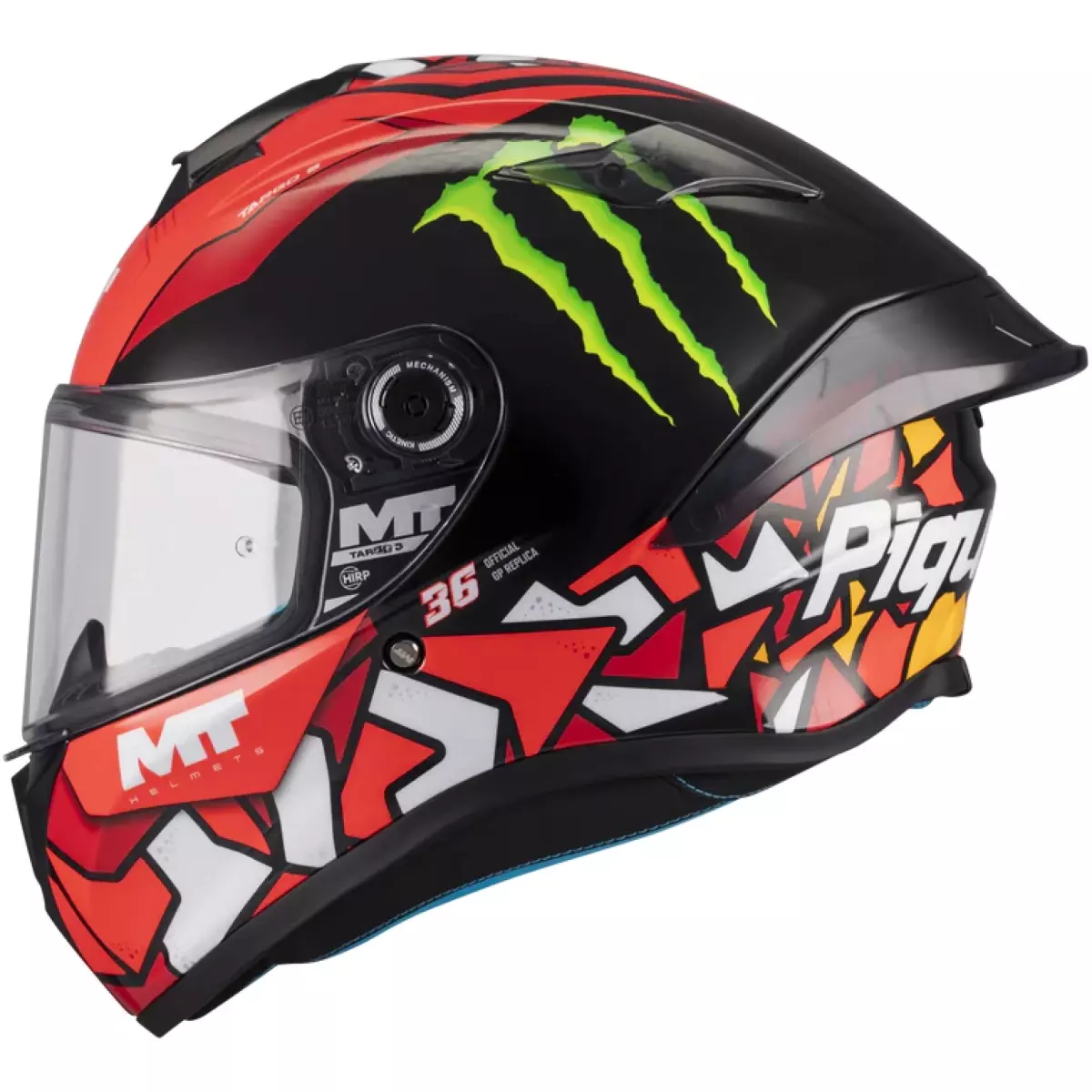 Casque MT Helmets Targo S Piqueras B5 Rouge Noir