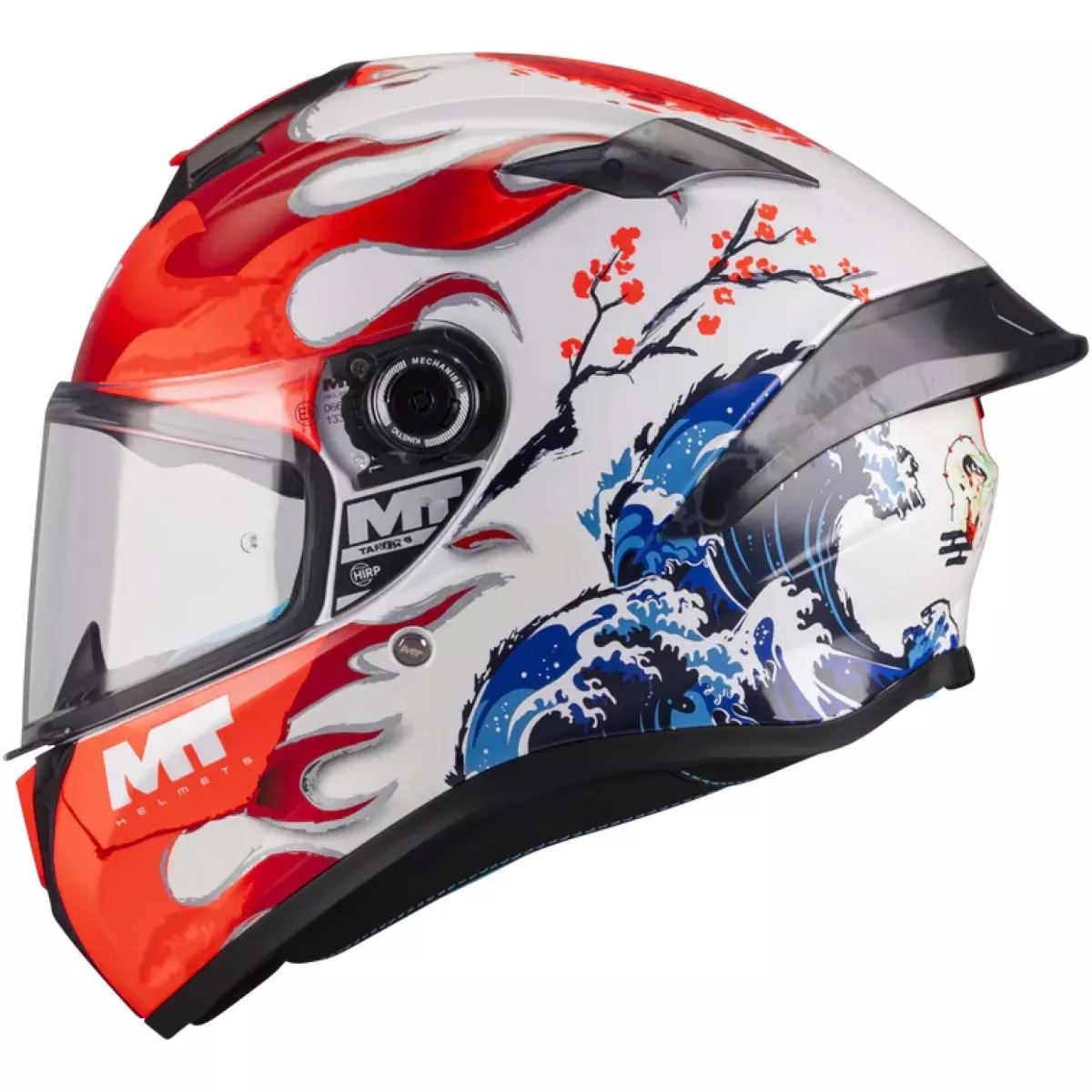 Casque MT Helmets Targo S Yamanaka 2025 A5 Rouge Blanc Bleu