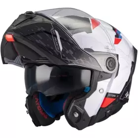 Casque MT Helmets Atom 2 SV Highlands A7 Noir Blanc Bleu
