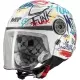 Casque Enfant MT Helmets Lite Crew A5 Blanc Bleu Rouge