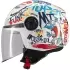 Casque Enfant MT Helmets Lite Crew A5 Blanc Bleu Rouge