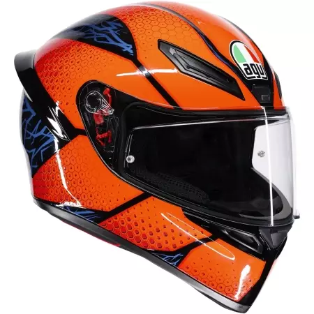 Casque AGV K1 S Speed Armor 074 Orange Noir - Casque Intégral AGV