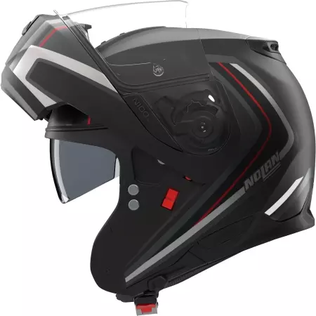 Casque Nolan N100-6 Radiante 357 Noir Gris Rouge