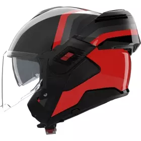 Casque Nolan N120-1 Lineo Noir Rouge Gris