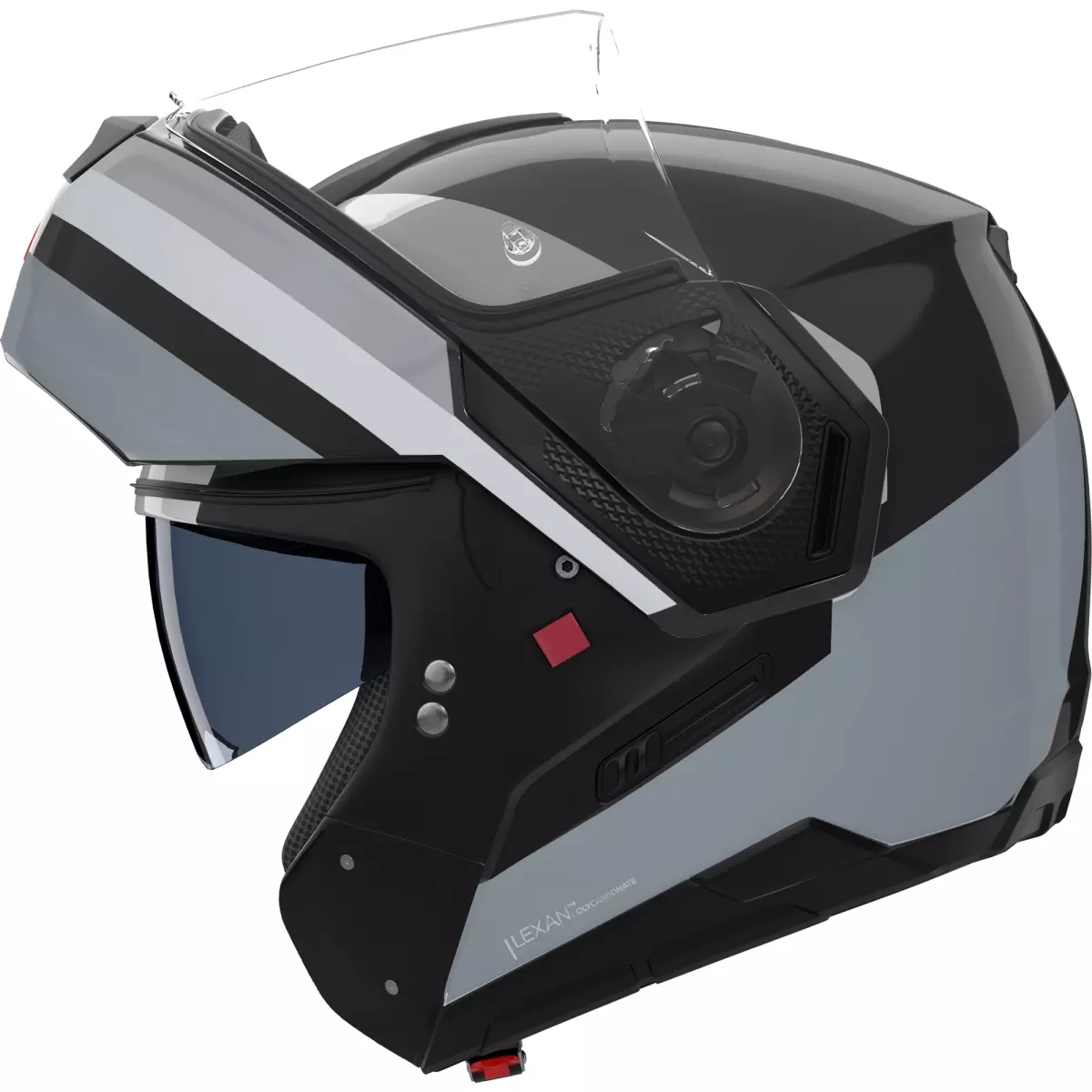 Casque Nolan N90-3 06 Roboto 348 Noir Argent Blanc