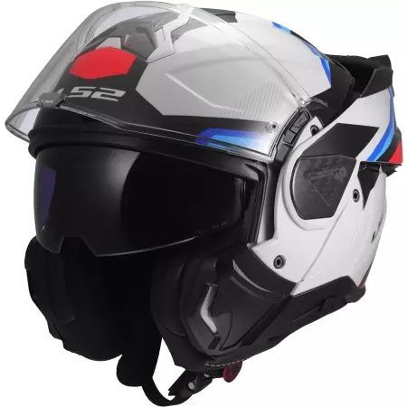 Casque Ls2 FF910 Advant II Triple Blanc Bleu Rouge