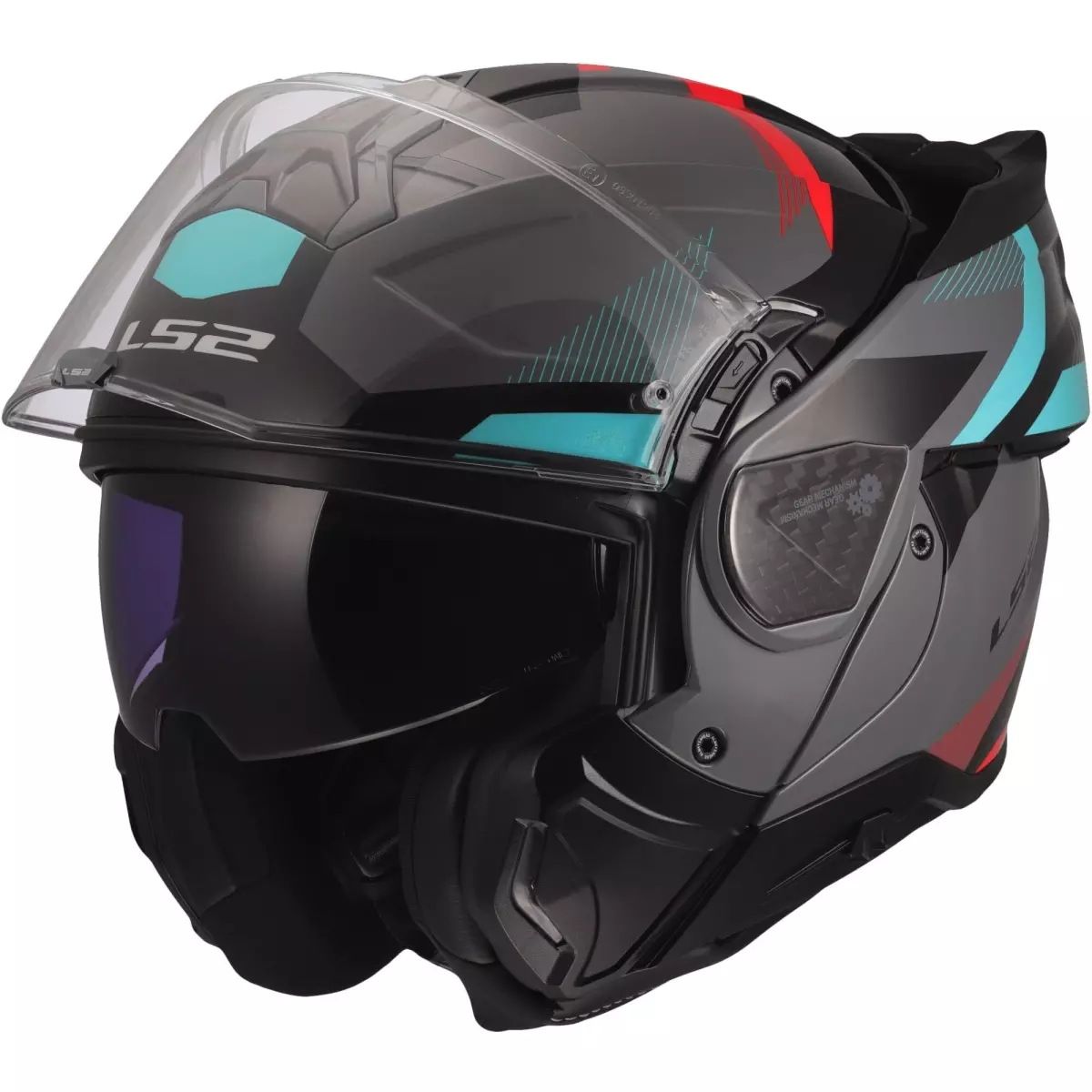 Casque Ls2 FF910 Advant II Triple Gris Nardo Bleu Rouge