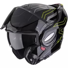 Casque Scorpion Exo-Tech Evo Conquer Noir Jaune Fluo