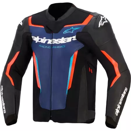 Blouson Alpinestars GP Force V2 Noir Bleu Rouge Fluo -- Blouson Moto ALPINESTARS