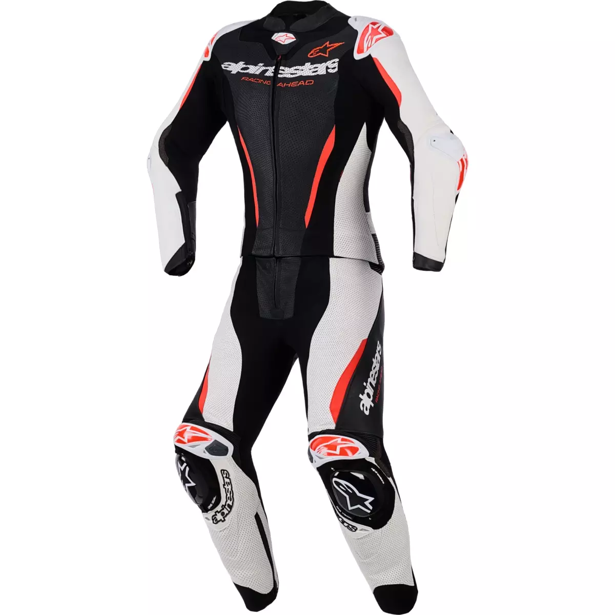 Combinaison 2 Pièces Femme Alpinestars Stella GP-R7 Noir Blanc Rouge Fluo