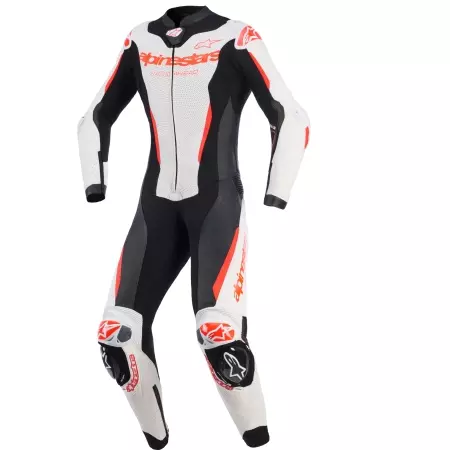 Combinaison 1 Pièce Femme Alpinestars Stella GP-R7 Blanc Noir Rouge Fluo