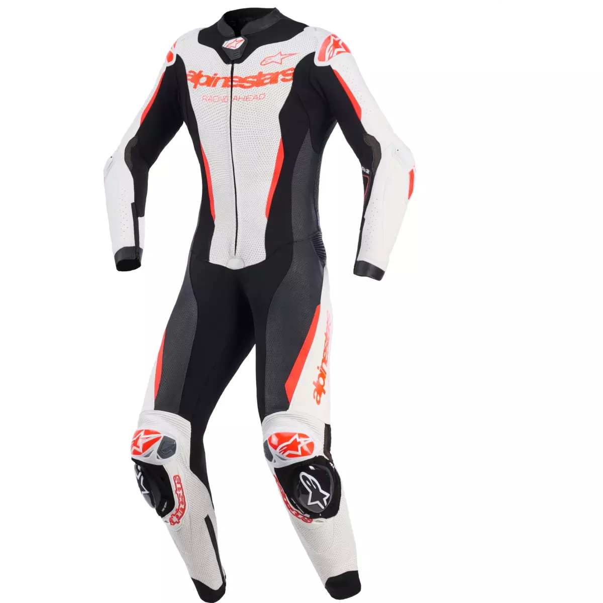 Combinaison 1 Pièce Femme Alpinestars Stella GP-R7 Blanc Noir Rouge Fluo