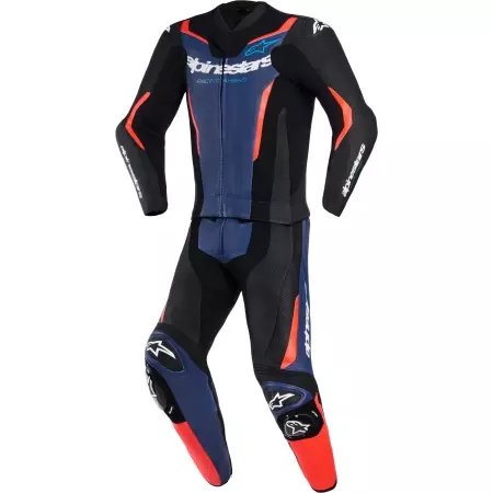 Combinaison 2 Pièces Alpinestars GP Force V2 Noir Bleu Rouge Fluo