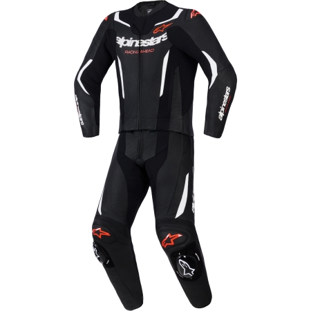 Combinaison 2 Pièces Alpinestars GP Force V2 Noir Blanc Rouge Fluo