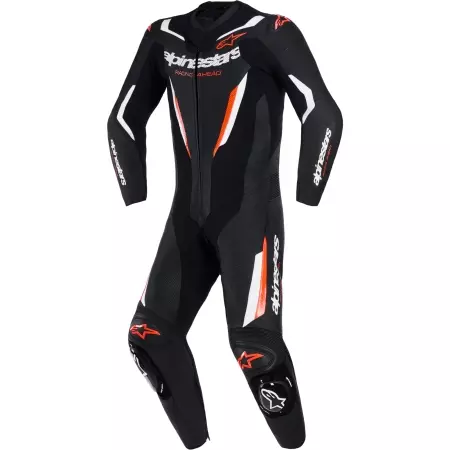 Combinaison 1 Pièce Alpinestars GP Force V2 Noir Blanc Rouge Fluo