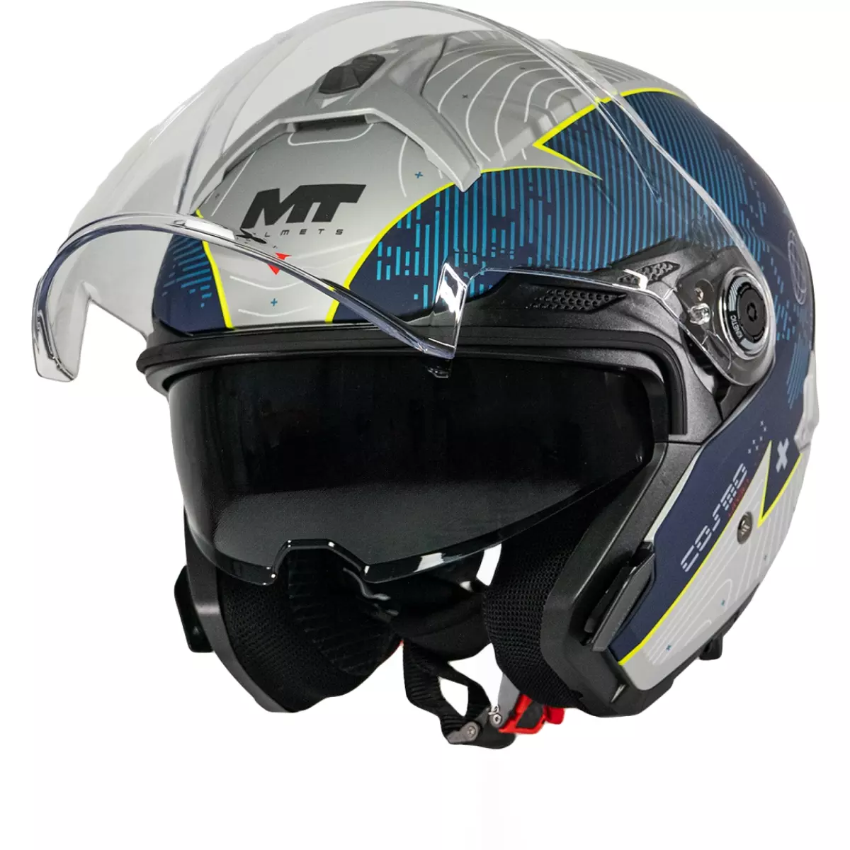 Casque MT Helmets Cosmo SV Layout C7 Gris Bleu