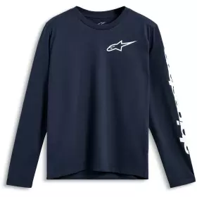 T-shirt Manches Longues Alpinestars Trackside Navy