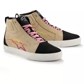 Baskets Alpinestars Ride-63 Canvas Beige Noir Blanc