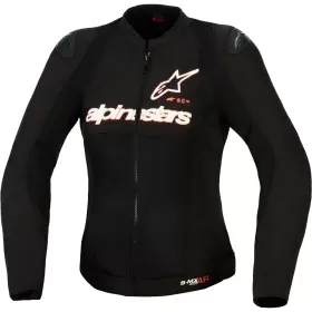 Blouson Femme Alpinestars Stella SMX Air Noir Blanc Rouge Fluo