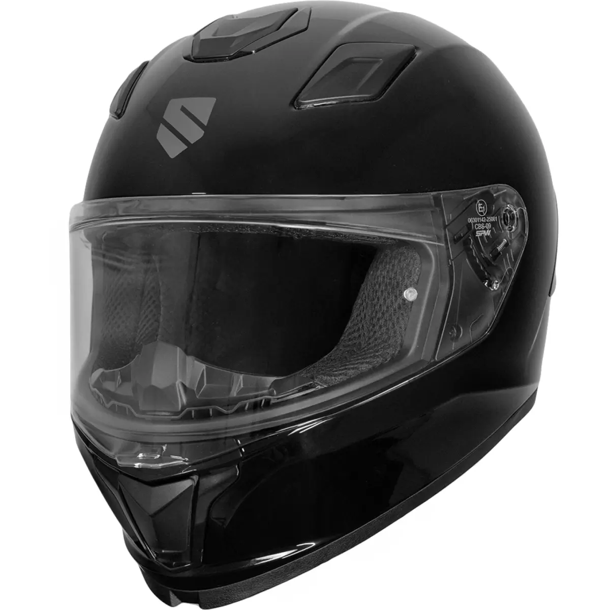 Casque SPW S-607 Solid Noir Brillant