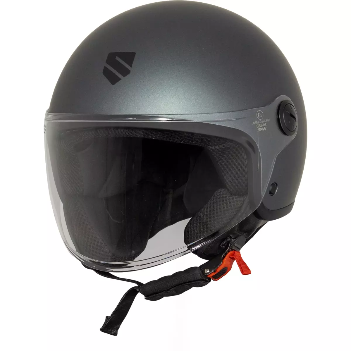 Casque Jet SPW S-103 Solid Titane Mat