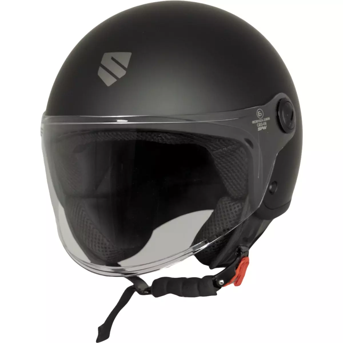 Casque Jet SPW S-103 Solid Noir Mat