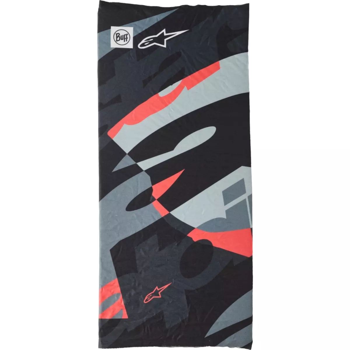 Tour De Cou Alpinestars Buff Mogress Noir Camouflage Rouge Fluo